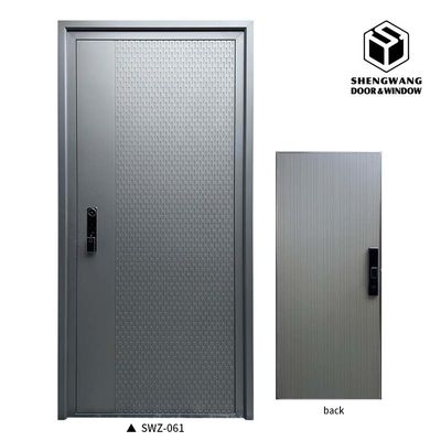 Ręczne szarych aluminiowych drzwi swingowych elektroniczny system zamykania komercyjne drzwi swingowe
