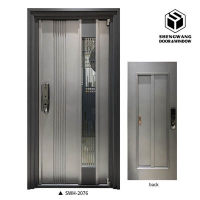 ODM Redukcja hałasu Aluminiowe drzwi wejściowe Miedź Imitacja powierzchni Wykończenie Aluminiowe drzwi wejściowe
