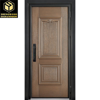 Drzwi wejściowe aluminiowe w kolorze MDF, dostosowane do indywidualnych potrzeb, aluminiowe drzwi frontowe, otwierane na lewo