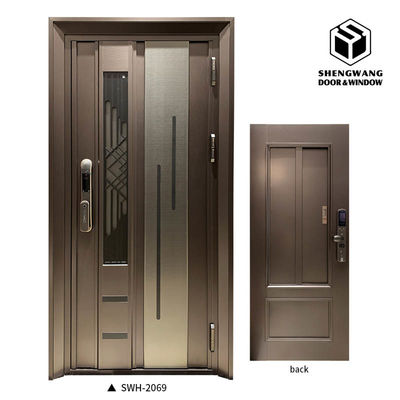 Srebrowe Ognioodporne Aluminiowe Drzwi do Sypialni