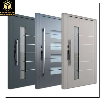 Drzwi do pokoju przedszkolnego w kolorze aluminiowym