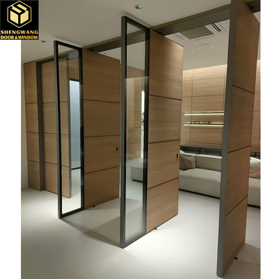 Apartament Ciemno szary Czarny Aluminium Wewnętrzne drzwi MDF 45 Minuc Pożarowe drzwi